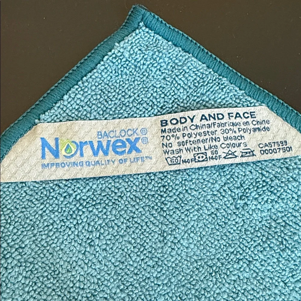 Norwex Blue Body and Face Cloth EUC